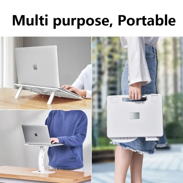 Portable Laptop Stand Desk Laptop Table Book Notebook Folding Bed Table Multi Function Learning Reading Heightening Bracket - Image 3