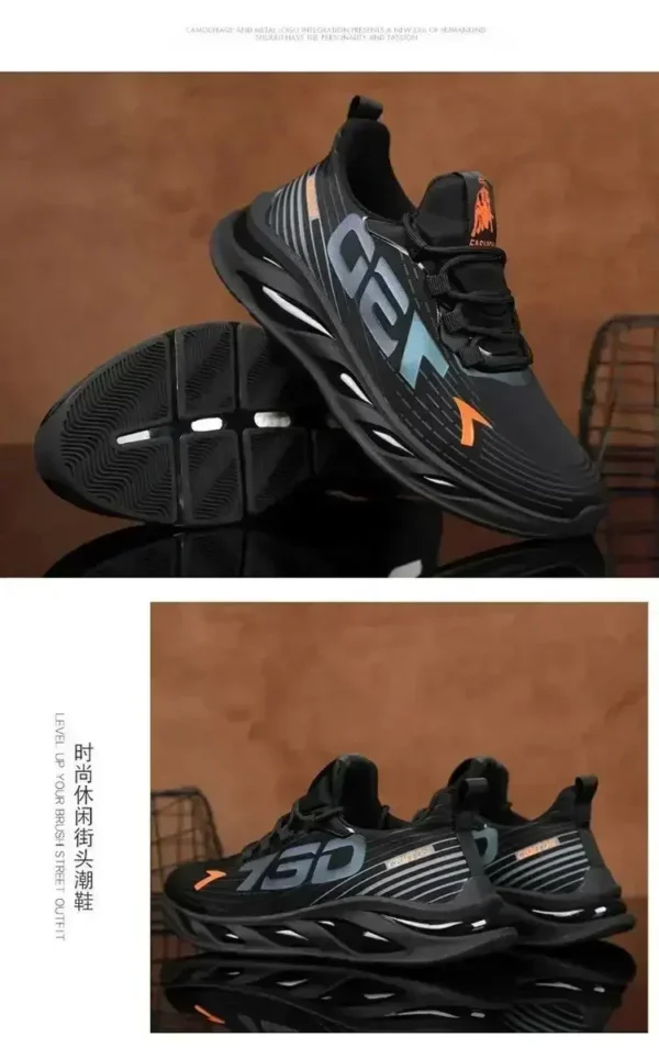 2024 Men's Sports and Casual Shoes Summer Fashion New Shoes Round Toe Black Spring Men's Shoes - Image 5