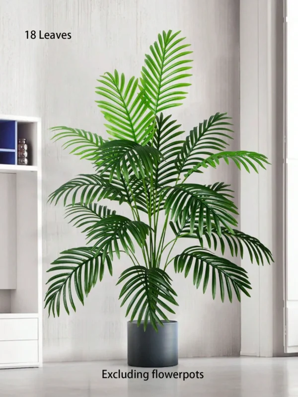 70-120cm Large Artificial Palm Tree Plastic Turtle Back Plants Leaf Schefflera Tropical Tree Home Office Party Outdoor Decor - Image 2