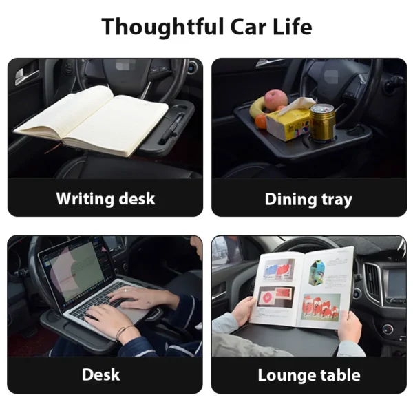 Car Laptop Table Stand Back Can Hold Books Mobile Phones Food Multi-functional Tray Notebook Office Accessories Stand Table - Image 5