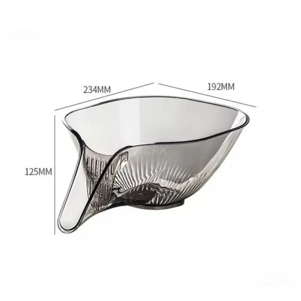 Rice-washing Artifact Easy To Use Storage Of Fruit Kitchen Washing Rice Basket Plastic Draining Fine Water Hole Wash Fruit Basin - Image 2