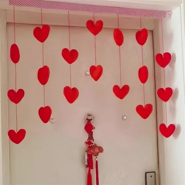 New Heart Shaped Curtain Door Hanging Decoration Korean Style String Pendant High Beauty Curtain Partition Door Girls Room Decor - Image 5