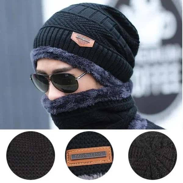 Winter Hat Skullies Beanies Hats Winter Beanies For Men Women Wool Scarf Caps Balaclava Mask Gorras Bonnet Knitted Hat - Image 3