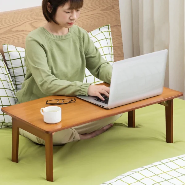 Foldable Laptop Desk Living Room Dining Apartment Tea Table Simple Modern Table Minimalist Baboo Coffee Table - Image 2