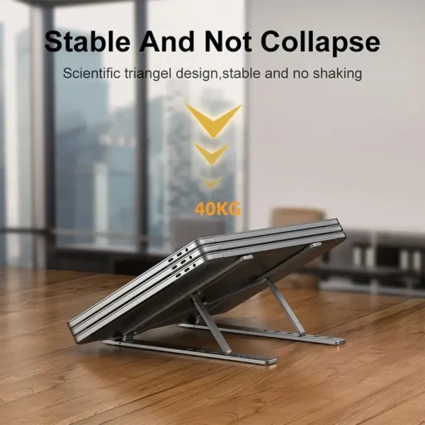 Portable Laptop Stand Aluminum Notebook Support Computer Bracket Macbook Air Pro Holder Accessories Foldable Lap Top Base For Pc - Image 5