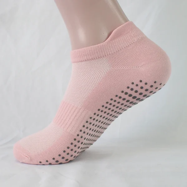 Women Yoga Socks Sports Anti Slip Silicone Fitness Professional Training Running Pilates Protecting Heel Ear Short Socks Cotton - Image 3