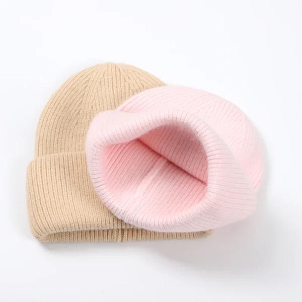 Women Winter Hat Real Rabbit Fur Winter Hats For Women Fashion Warm Beanie Hats Women Solid Adult Cover Head Cap - Image 6