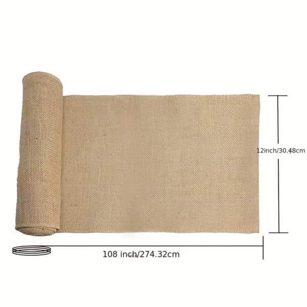 Vintage Burlap Hessian Table Runner Natural Jute Country Wedding Party Decoration Home Textiles For Christmas Home Table Runners - Image 6