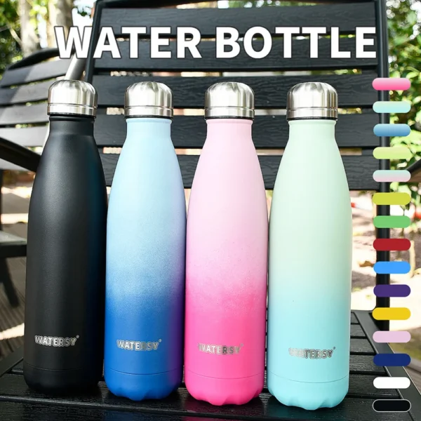 500ML Stainless Steel Thermos Mug Sports Water Bottle Cold and Hot Thermal Cups Vacuum Travel Tumbler Mug Thermal Bike Bottle - Image 2