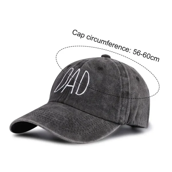 Retro DAD MOM Embroidery Baseball Caps Men Women Washed Cotton Snapback Dad Caps Outdoor Sports Visor Sun Hat Unisex - Image 2