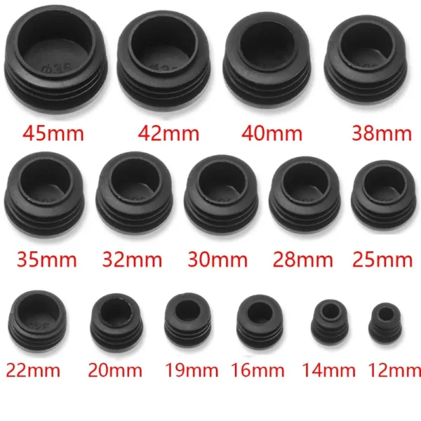 10pcs 12-45mm Chair Leg Caps Inner Hole Dust Cover Furniture Leg Plug Chair Blanking End Caps Floor Protector - Image 6