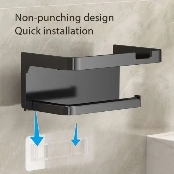 Toilet Paper Holder Plastic Storage Rack Kitchen Towel Placement Of Seasoning Bottles Bathroom Wall Roll Of P - Image 3