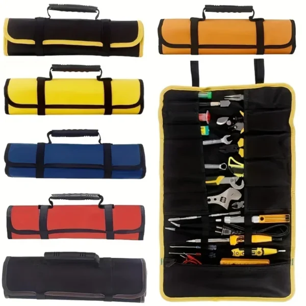 Organizer Tool Tool Bag Roll Bag, Tool Bag Bag Storage Bag, Foldable Oxford Bag for Screwdriver, Pliers, Electrician Bags - Image 3