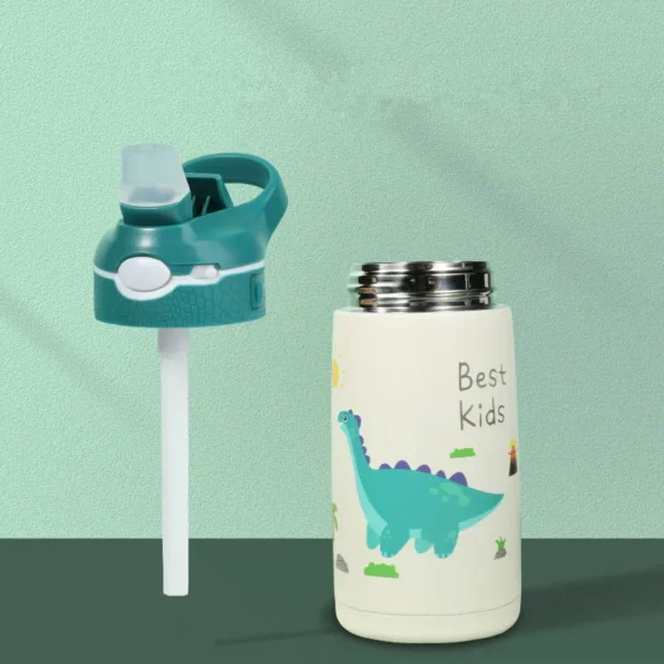 400ML Children Thermos Water Bottle Kids Thermos Mug Baby Duck Billed Straw 316 Stainless Steel Vacuum Flasks Tumbler Thermo Cup - Image 4