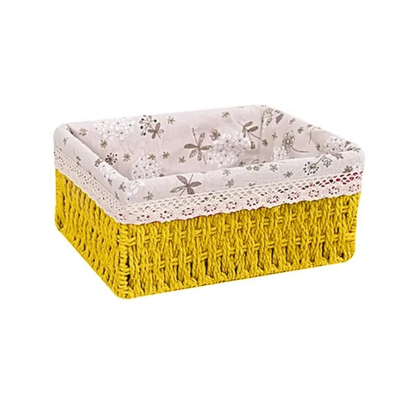 Storage Basket Eco-friendly Wear Resistant Fabric Anti-deform Rattan Organizer Case Handmade Straw Snacks Fruit Debris For Home - Image 5