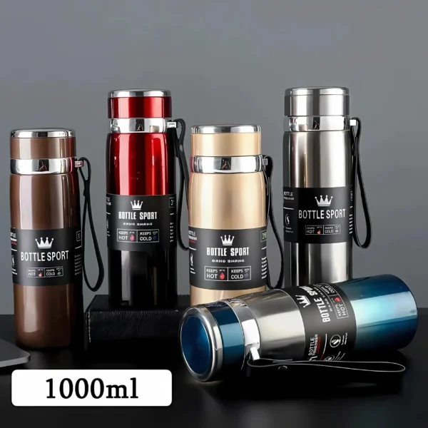 1L Thermal Water Bottle Keep Cold and Hot Water Bottle Thermos for Water Tea Coffee Vacuum Flasks Stainless Steel Thermos Bottle - Image 2