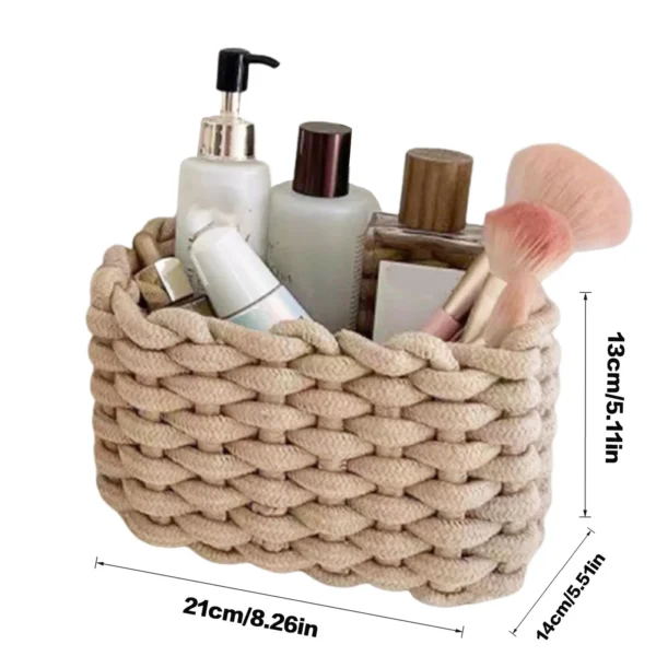 Rustic Retro Desktop Storage Basket Makeup Brush Desktop Sundries Organizer for Home Bathroom Accessories - Image 6