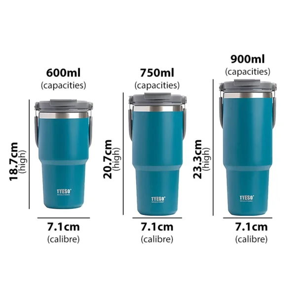 Stainless Steel Thermos Bottle Tyeso Coffee Cup Portable Insulation Cold And Hot Travel Fitness Mug Leakproof Vacuum Flask - Image 3