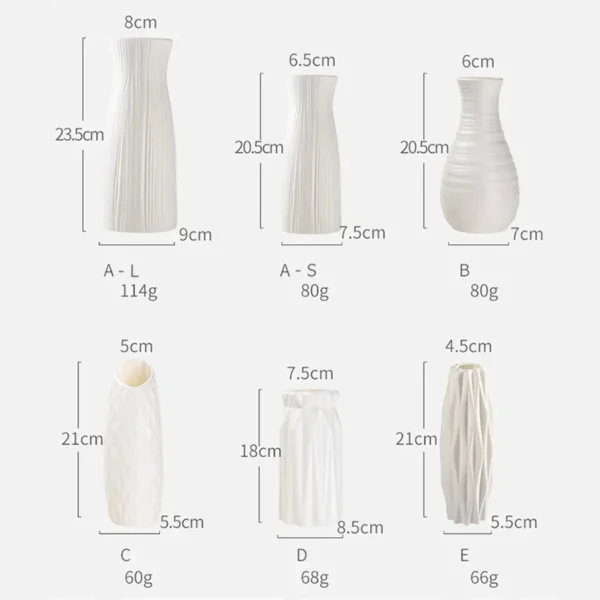 1pc Nordic Plastic Vase Simple Small Fresh Flower Pot Storage Bottle for Flowers Living Room Modern Home Decorations Ornaments - Image 5