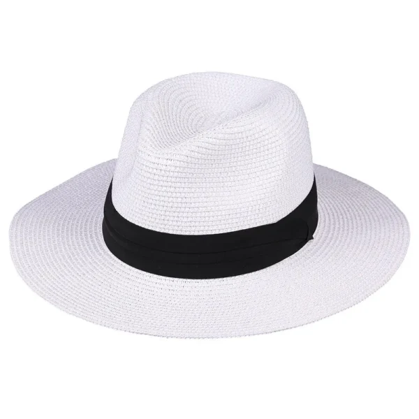 Summer New Straw Hat For Men and Women Outdoor Seaside Vacation Beach Hat Foldable Straw Woven Sun Protection Hat - Image 4