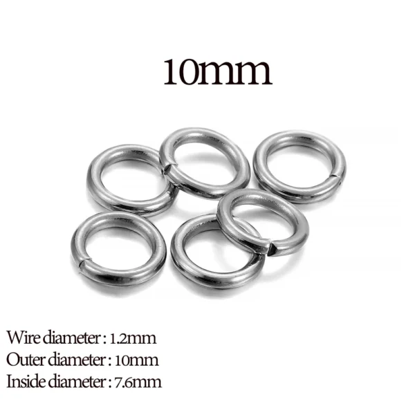 30-200Pcs 3-25mm Stainless Steel Split Ring Open Single Loops Jump Rings Connectors for DIY Jewelry Making Findings Accessories - Image 4