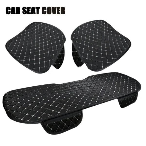 3Pcs Cotton and linen Car Seat Cover Set Universal Car Seat Cover Cushion All Season Car Seat Protector Interior Car Accessories