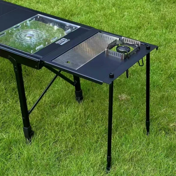 IGT Table Folding 3 Unit Camping Table Aluminum Alloy Igt Camping Table Outdoor Extensible BBQ Picnic Igt Table Igt Accessories - Image 4