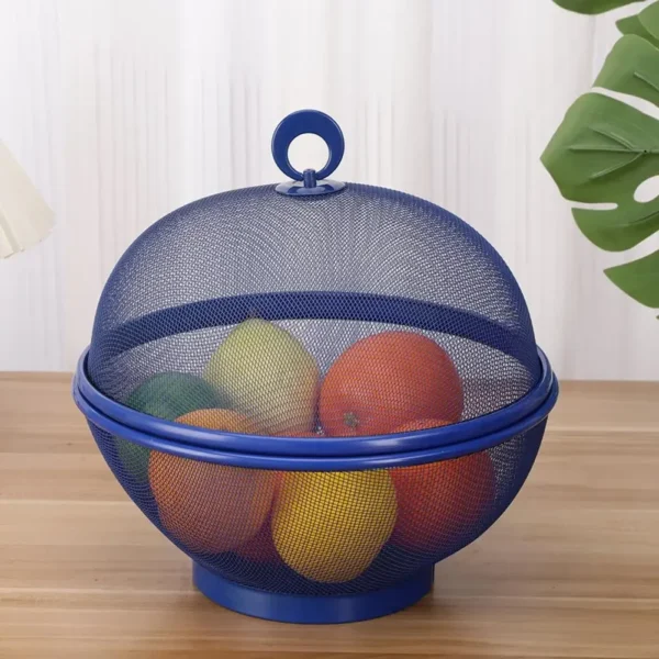 Mesh Fruit Basket with Lid Prevent Fly Stainless Steel Kitchen Drain Basket Vegetables Fruit Holder Kitchen Supplies ??? ?? ???