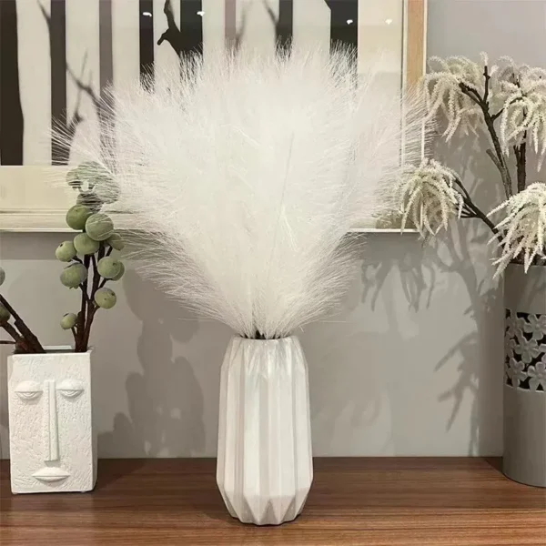 10PCS Artificial Pompous Grass Pompass Branches Fake Fluffy Stems Plants Vase Filler for Home Boho Decor Flower Arrangement - Image 4