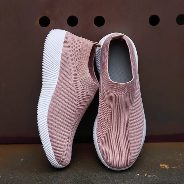 Women Flat Slip on White Shoes Woman Lightweight Sneakers Women Casual  Summer Autumn Walking Mesh Running Sports Shoes 2024