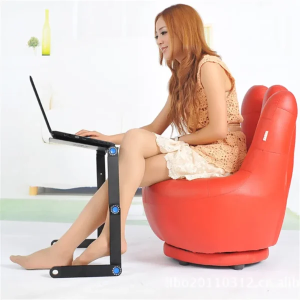 Adjustable Laptop Desk Ergonomic Portable TV Bed Lapdesk Tray PC Table Stand Notebook Table Sofa Desk Stand With Mouse Pad - Image 6