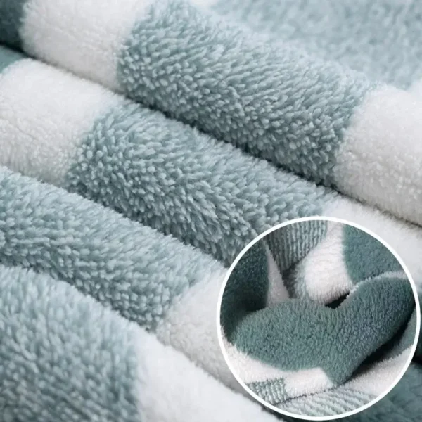 Striped Pattern Towel Set Soft Hand Towel Bath Towel Quick Drying Absorbent Towels For Bathroom - Image 5