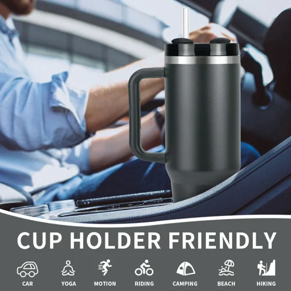 40oz Stainless Steel Thermal Mug Large Capacity Insulated Coffee Cup Office Home Water Bottle Travel Car Tumbler New Year Gifts - Image 3