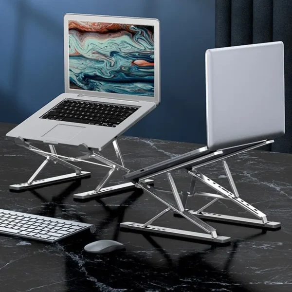 Laptop Stand For Macbook Folding Adjustable Aluminum Computer Pc Tablet Stand Notebook Tablelaptop Holder Heat Dissipation - Image 4