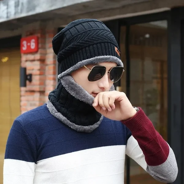 Winter Hat Skullies Beanies Hats Winter Beanies For Men Women Wool Scarf Caps Balaclava Mask Gorras Bonnet Knitted Hat - Image 2