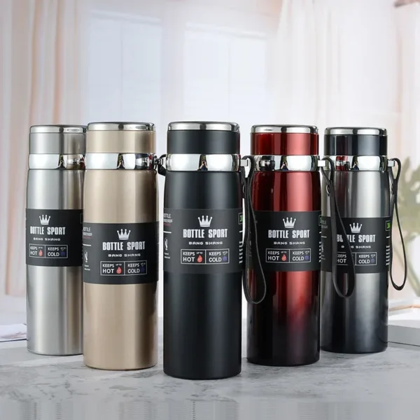 1000ml Thermal Water Bottle Thermos Vacuum Flask Double Stainless Steel Coffee Tea Insulated Cup Leakage-proof for Office - Image 5