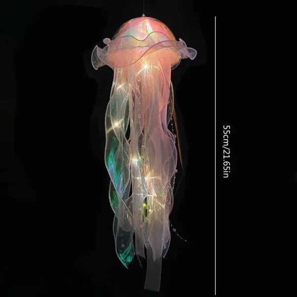 DIY Jellyfish Lantern Under The Sea Colorful Jellyfish Lamp Girl Bedroom Atmosphere Decoration Lamp Mermaid Theme Party Decor - Image 6