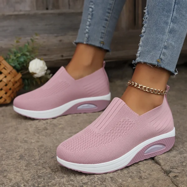 Fashion Socks Women Shoes Summer Lace-up Breathable Mesh Sneakers Fashion Casual Shoes Women's Soft Soles Non-slip Women's Shoes - Image 4