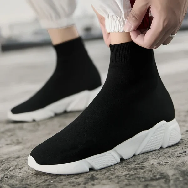 Summer Couple High Socks Sneakers Mesh Breathable Men's Running Shoes Comfortable Lightweight Sports Shoes For Women Size 35-47