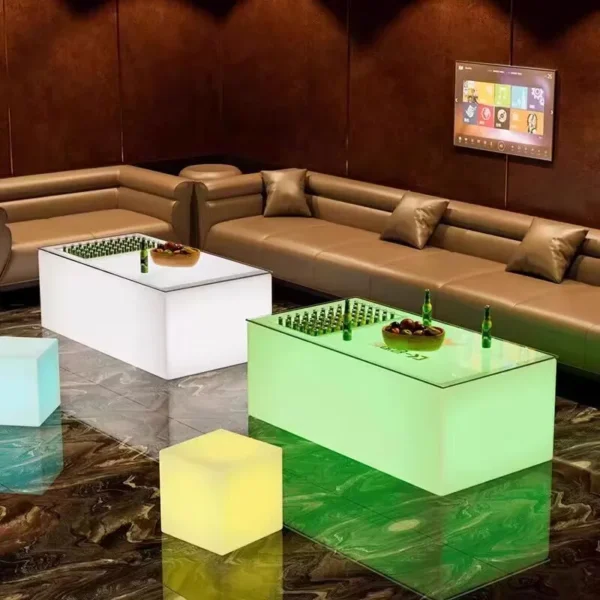 LED light sofa coffee table combination bar club KTV room card seat table and chair creative personality furniture counter chair - Image 2