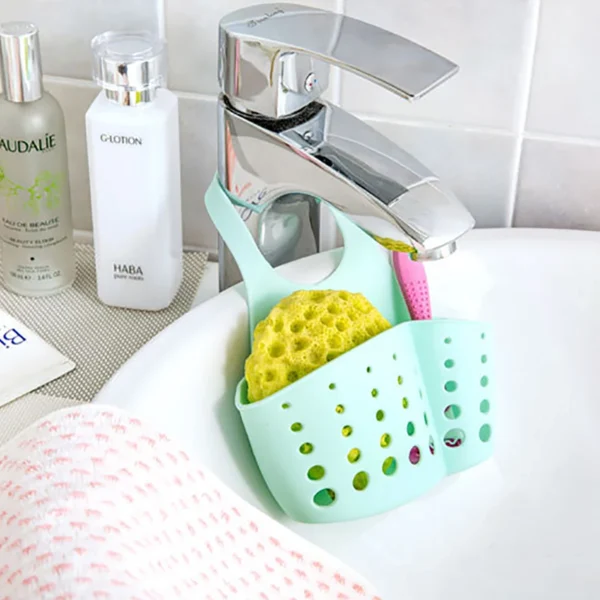 Adjustable Sink Storage Drain Basket Plastic Bag Useful Things For Kitchen Accessories Soap Sponge Hanging Organizer Storage - Image 5