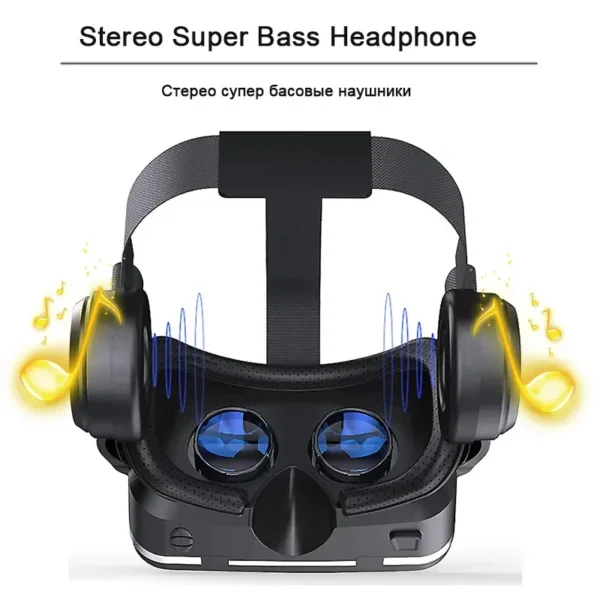 VR Shinecon 6.0 Headphone Version 3D Virtual Reality Stereo Helmet VR Headset with Remote Control for IOS Android - Image 2