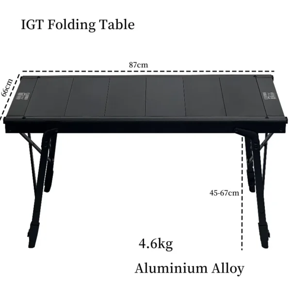 IGT 3 Unit ALuminum Alloy Table Camping Lifting Table Detachable BBQ Multi-functional Table Extensible Picnic Table - Image 3