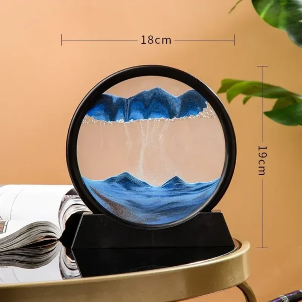 3D Hourglass Quicksand Moving Sand Art Picture Round Glass Deep Sea Sandscape Craft Flowing Painting Office Home Decor Gift New - Image 3