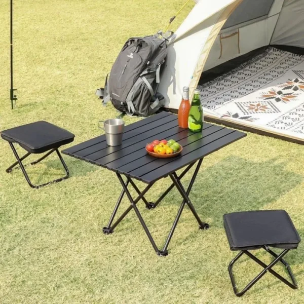 Outdoor Camping Folding Table Ultra Light Foldable Chicken Rolls Camp Fishing Table Picnic Barbecue Stall Simple Small Tables - Image 2