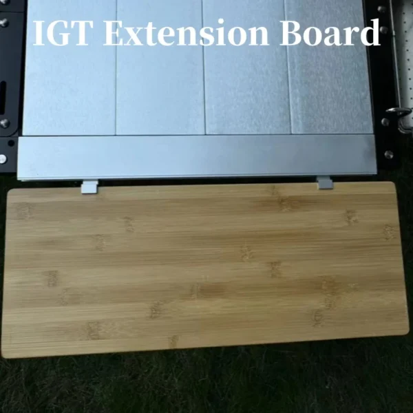 IGT Camping Side Extension Board Bamboo Table Accessories for Outdoor Picnic, Dining Table - Image 2