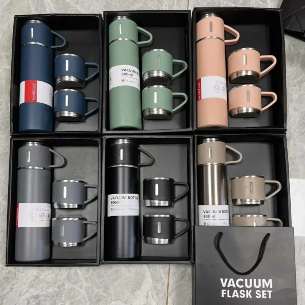 Stainless Steel Vacuum Insulated Bottle, Portable Bottle, Office Gift Set, Business Style Coffee Mug, Thermal Mug, 500ml, 304 - Image 2