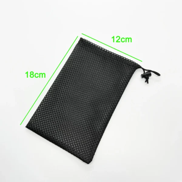 1pc Mesh Bag, Mesh Storage Bag, Polyester Bundle Pocket, Black Mesh Bag, Drawstring Mesh Bag, Drawstring Toy Bag - Image 4