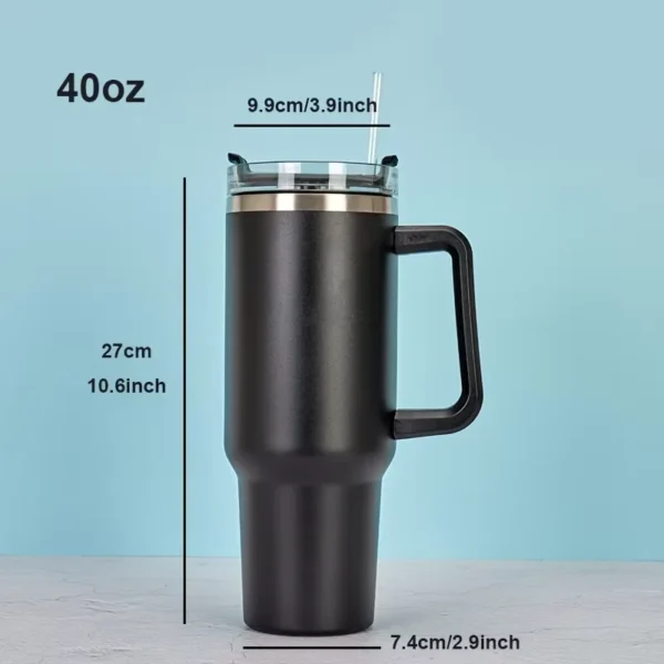 40oz Tumbler Vacuum Insulated Thermos Custom Travel Cup Stainless Steel Water Bottle Coffee Mugs With Handle Outdoor Drinkware - Image 6