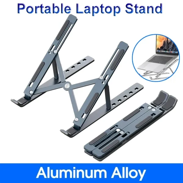 Foldable Laptop Stand Adjustable Portable Notebook Bracket Support Base Aluminum Alloy Holder For Macbook Laptop PC Accessories